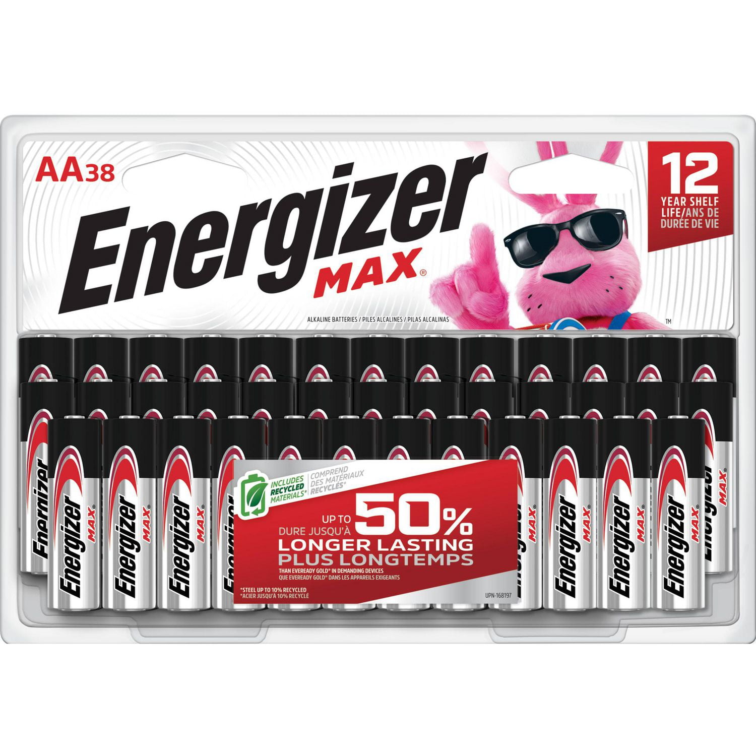Energizer MAX AA Batteries (38 Pack), Double A Alkaline Batteries