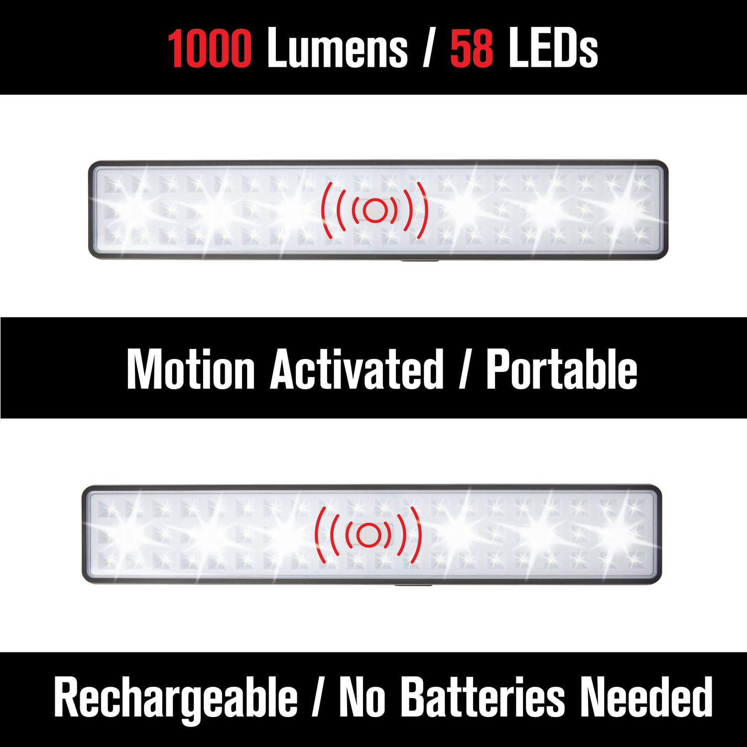 Bell + Howell Rechargeable Light Bar 1000 Lumens Super Bright