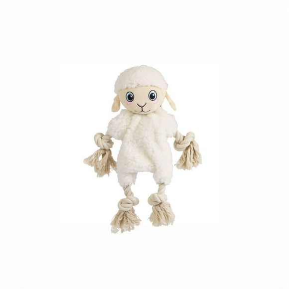 One Paw, Lamb Rope Dog Toy with Squeaker and Durable Stitching, One Paw Lamb Rope Toy
