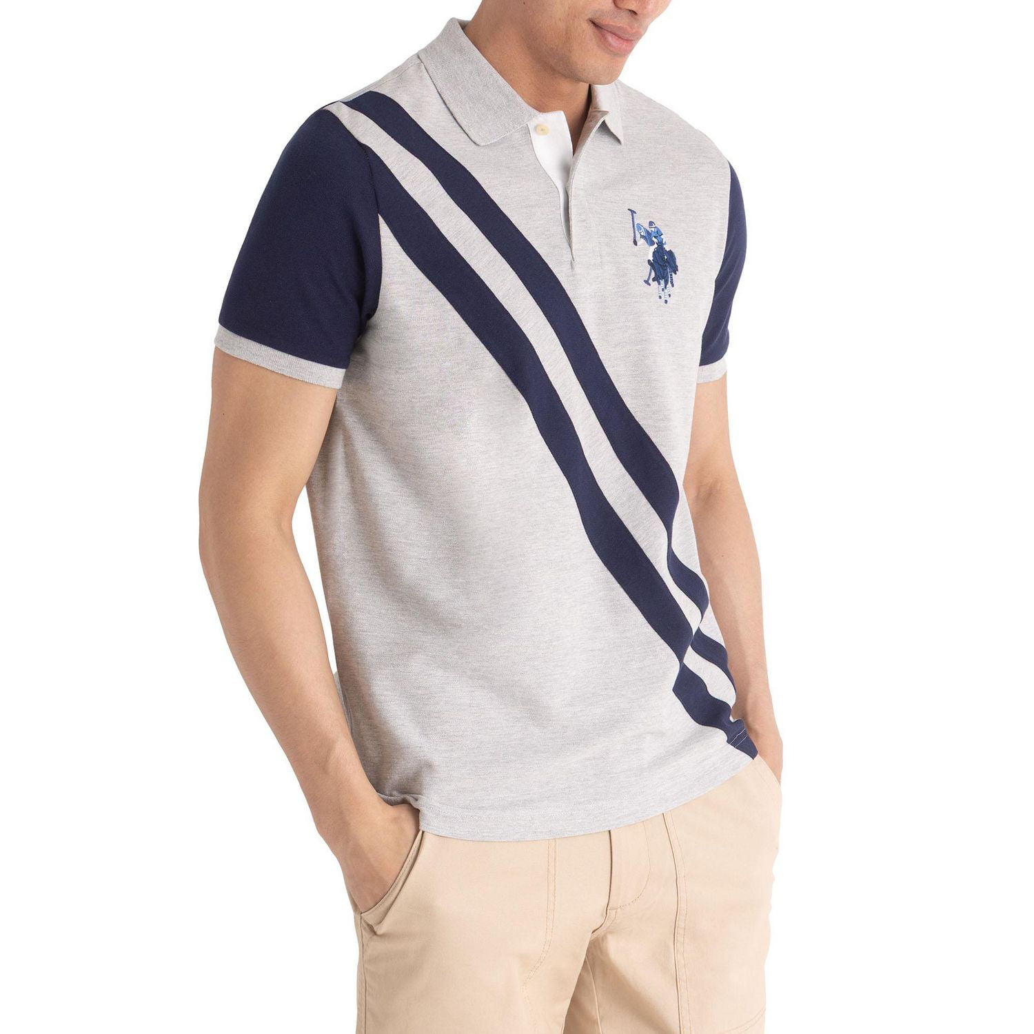 U.S. Polo Assn. Men's Colorblock Pique Polo Shirt