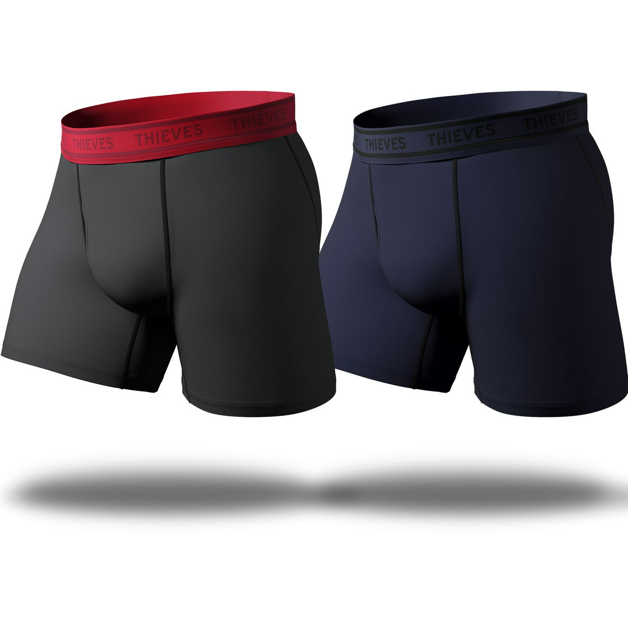 Hanes Sport Men's Air Mesh Boxer Brief Underwear, X-Temp, Black/Grey/Blue,  4-Pack