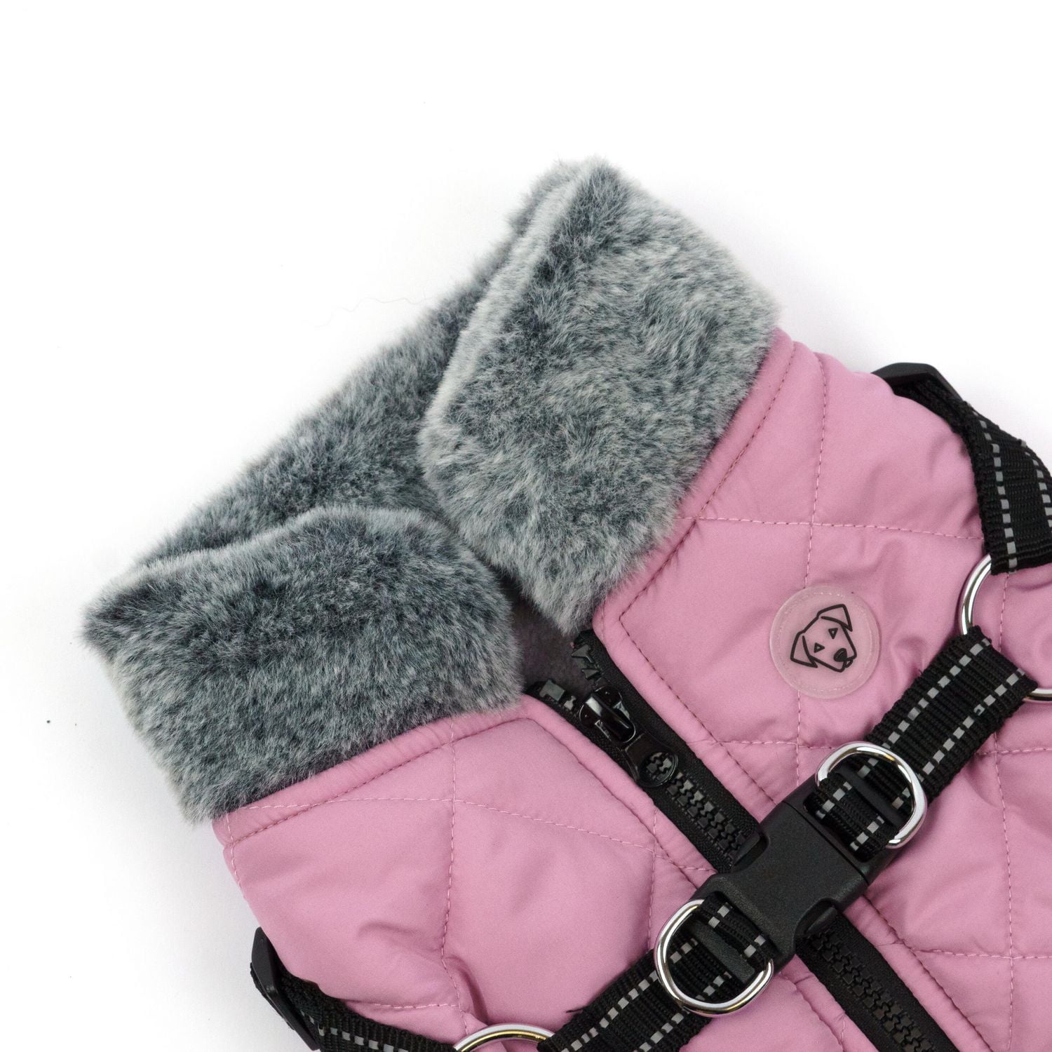 One Paw Harness Dog Jacket with Built In Harness Water Resistant Pink Multiple sizes One Paw Harness Jacket Pink Walmart
