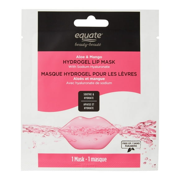 Equate Beauty Aloe & Mango Hydrogel Lip Mask, 1 Mask