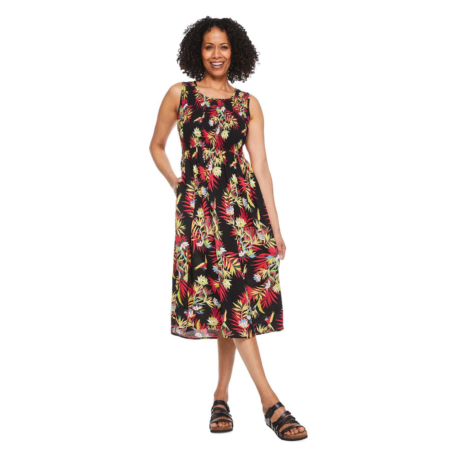 Iyla Women's Smocked Sleeveless Dress, Sizes S-XXL