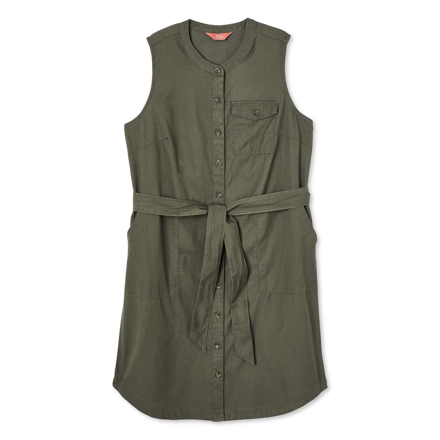 Iyla Women's Button Front Sleeveless Dress, Sizes S-XXL