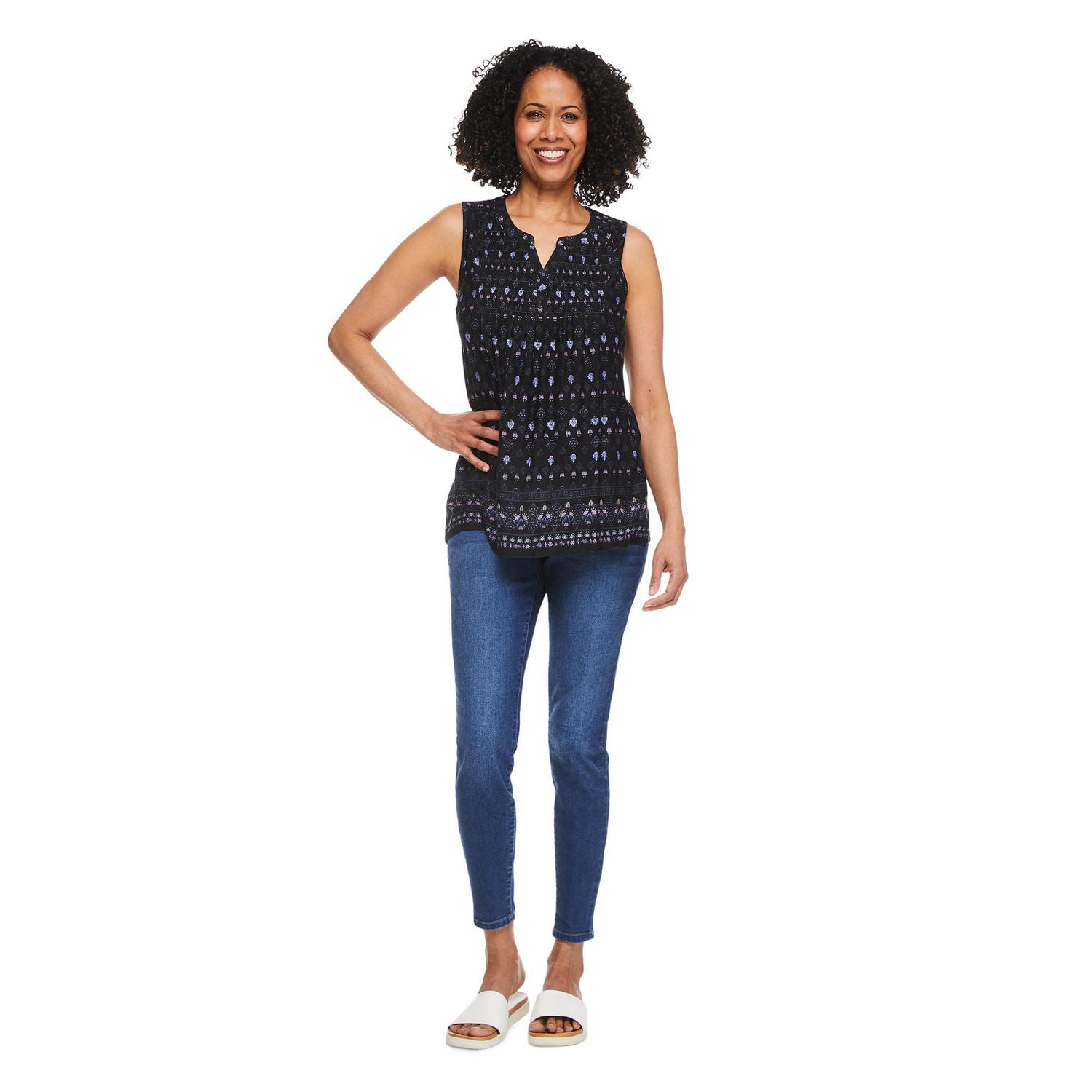 Iyla Women's Sleeveless Printed Knit Top