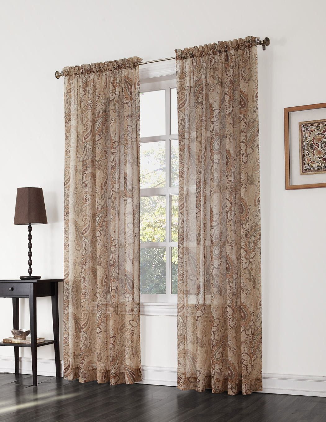 No. 918 Paisley Print Pole Top Curtains | Walmart Canada