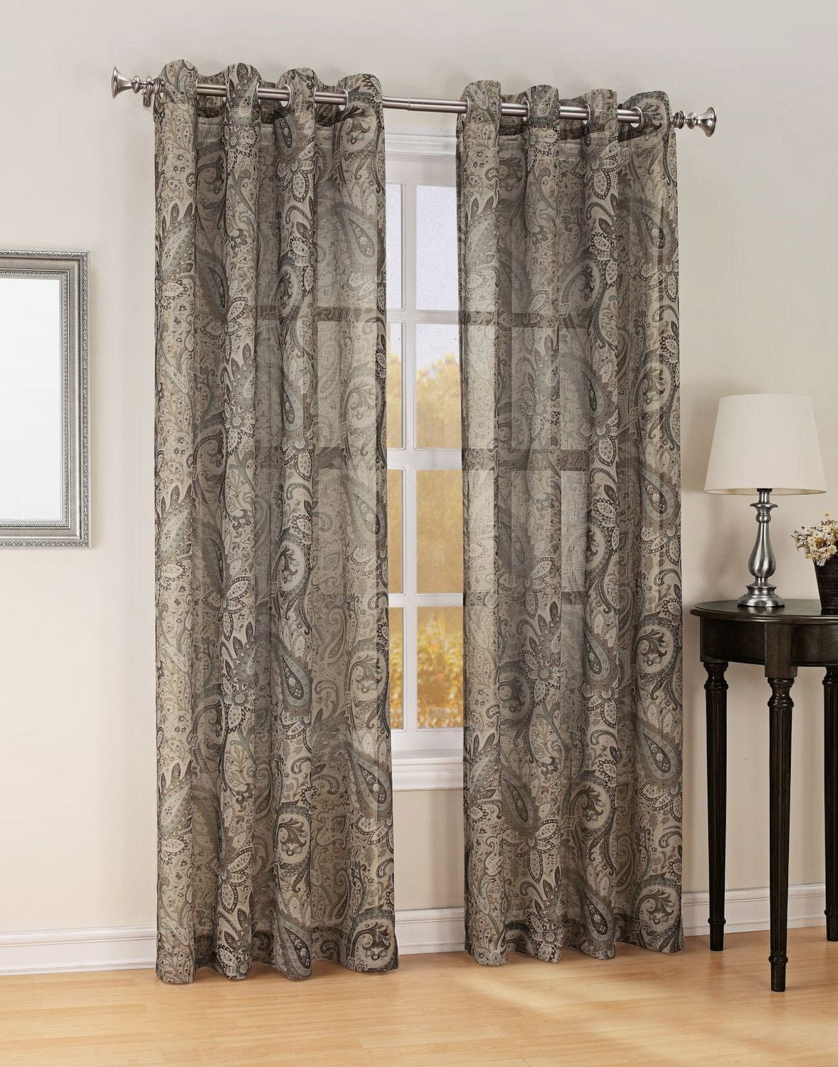 918 Paisley Print Grommet Curtains | Walmart Canada