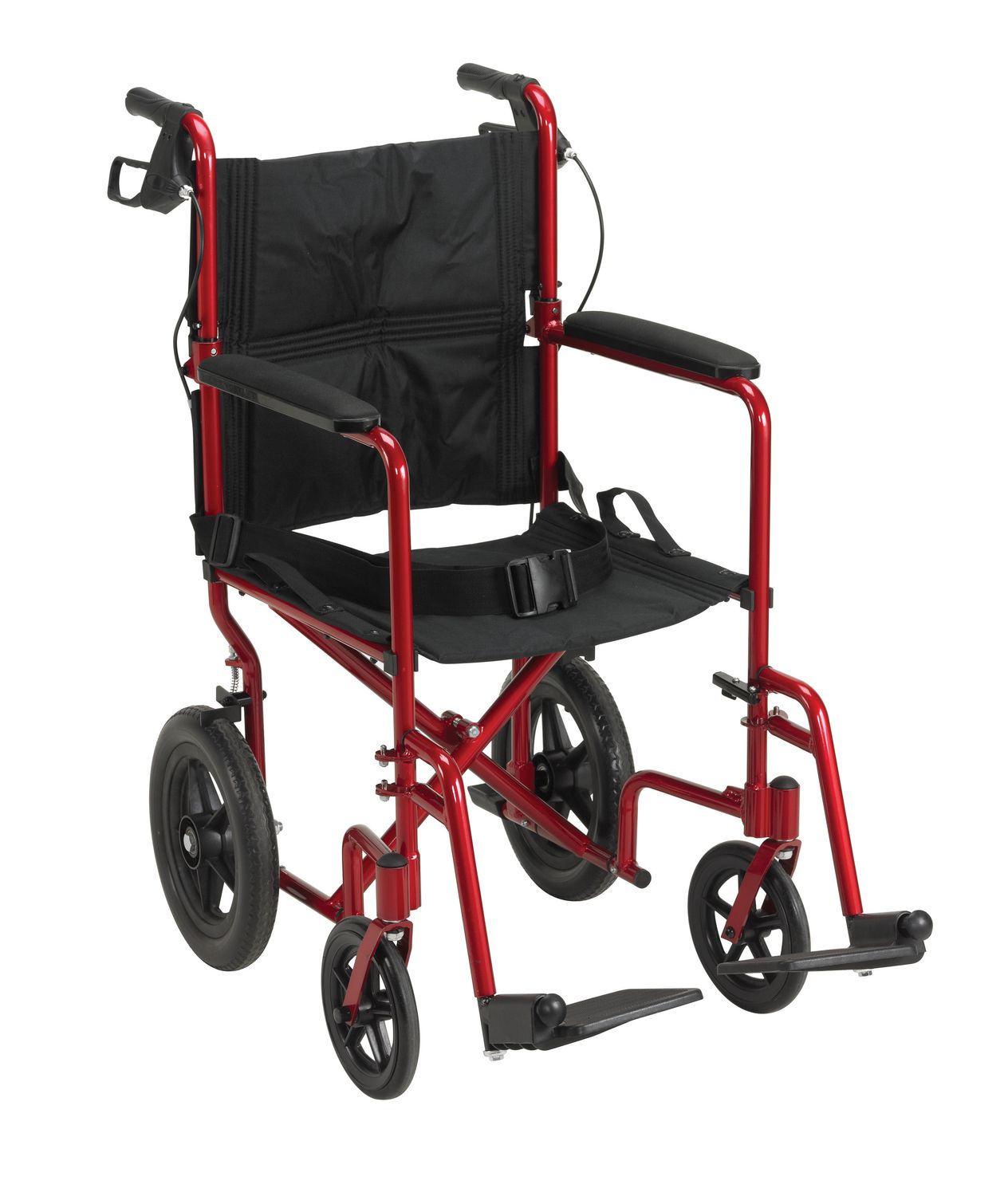Fauteuil de transport léger en aluminium rouge Expedition de Drive Medical