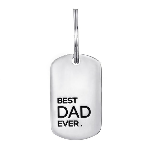 Designs for Him Stainless Steel Best Dad Ever Key Ring