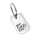 thumbnail image 2 of Designs for Him Stainless Steel Best Dad Ever Key Ring, 2 of 2