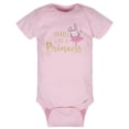 thumbnail image 2 of Gerber Baby Girls' 4-pack Short Sleeve Onesies Bodysuits Pink Bunnies and Princess, 2 of 7