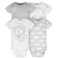 thumbnail image 1 of Gerber Babys' 4-pack Short Sleeve Onesies Bodysuits Grey Sheep, 1 of 6