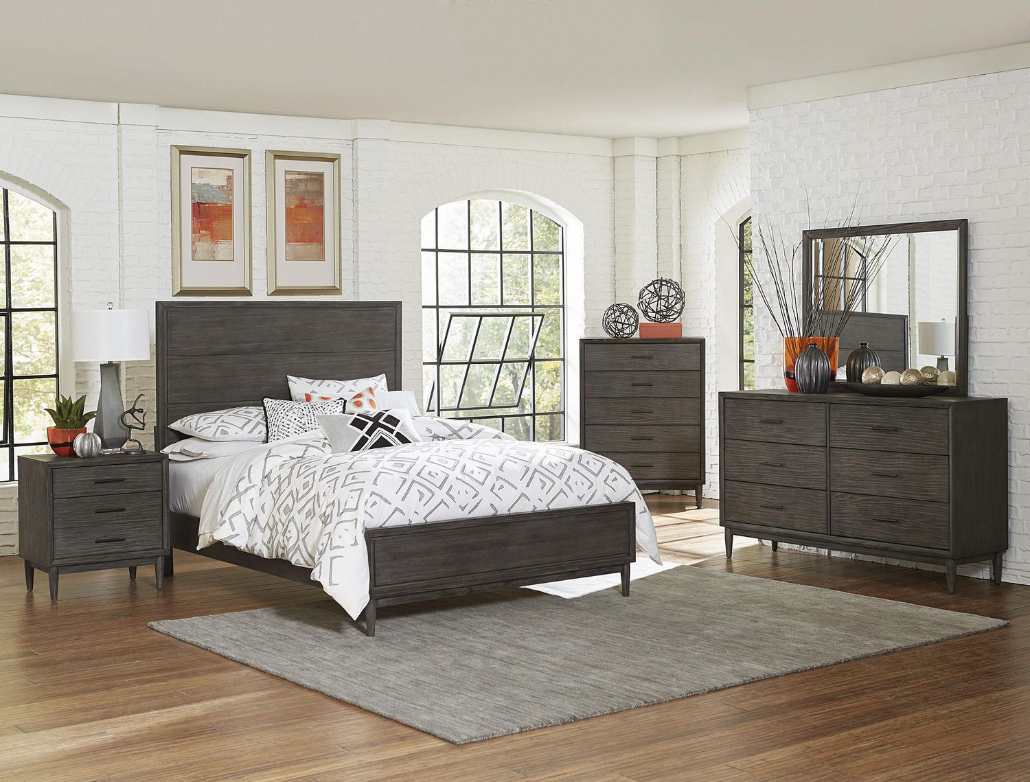 Topline Home Furnishings Contemporary 6pc Bedroom Set Walmart Canada