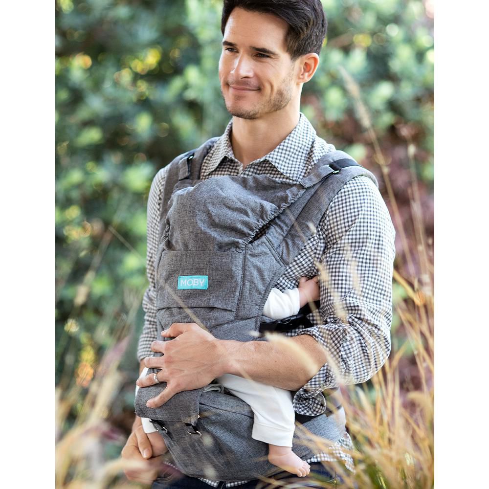 MOBY - Siège de hanche et porte-bébé - Porte-bébé ergonomique et porte-bébé  2 en 1 - Siège de hanche pour bébé pouvant être porté de 7 façons  différentes - Porte-bébé qui facilite