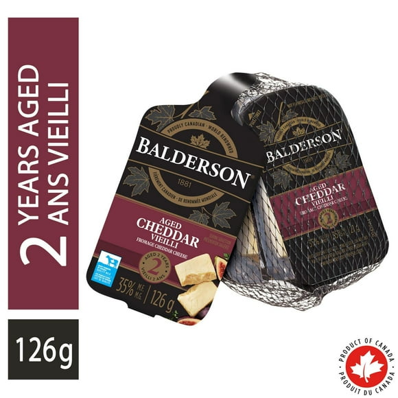 Balderson Portions individuelles de fromage cheddar vieilli 2&nbsp;ans, paquet de&nbsp;6