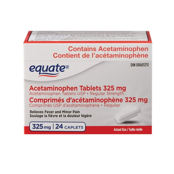 Acetaminophen Tablets 325 mg, Regular Strength<br>24 caplets
