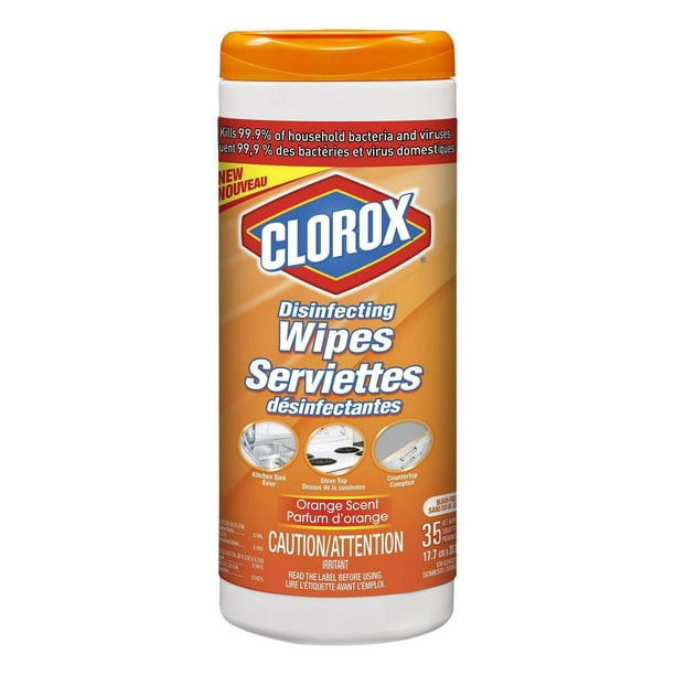 Paq. de 35 serviettes désinfectantes Clorox au parfum orange