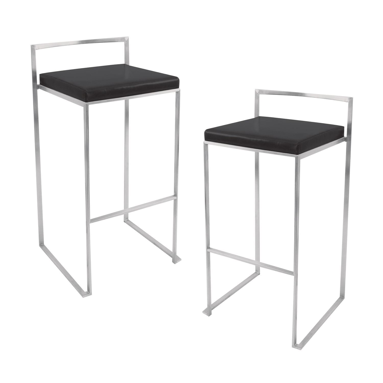 LumiSource Fuji Stacker Black bar Stools Walmart Canada