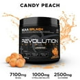 thumbnail image 2 of Revolution Nutrition, BCAA Splash, BCAA Powder, Post Workout, 7100 Mg of Branched Chained Amino Acid, 1000 mg Citrulline Malate, 46 Servings, Vegan Formula, Calorie Free, Lactose Free, Muscle Recovery, Candy Peach (280g), 2 of 6