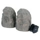 Haut-parleurs sans fil en forme de roche en granit (rechargeables) avec émetteur 2 canaux – image 1 sur 3