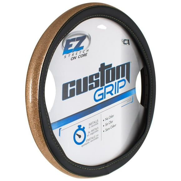 Custom Grip Rose Gold Sparkle Steering Wheel Cover