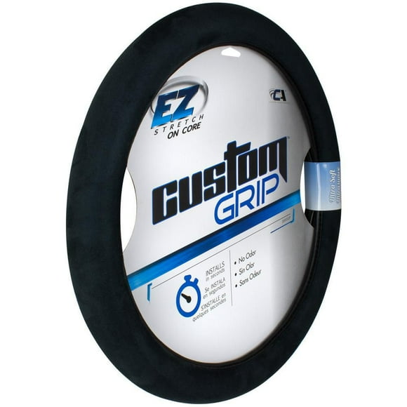 Custom Grip Black Ultra Soft TPE Core Steering Wheel Cover, Black Ultra Soft TPE Core Steering Wheel Cover