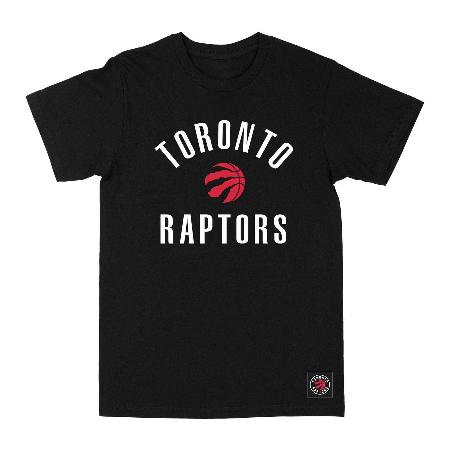 NBA Officially Licensed Toronto Raptors Arc Text Short Sleeve Black T-Shirt, Sizes S-XL