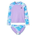 thumbnail image 1 of Reebok Girls Delta Long Sleeve Rashguard & Scoop Bottom 2-Piece Set, Reebok Swimwear, 1 of 2