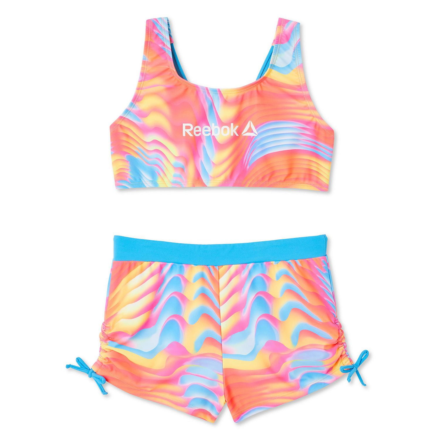 Reebok Girls Delta Scoop Bralette & Swim Shortie 2-Piece Set, Reebok Swimwear