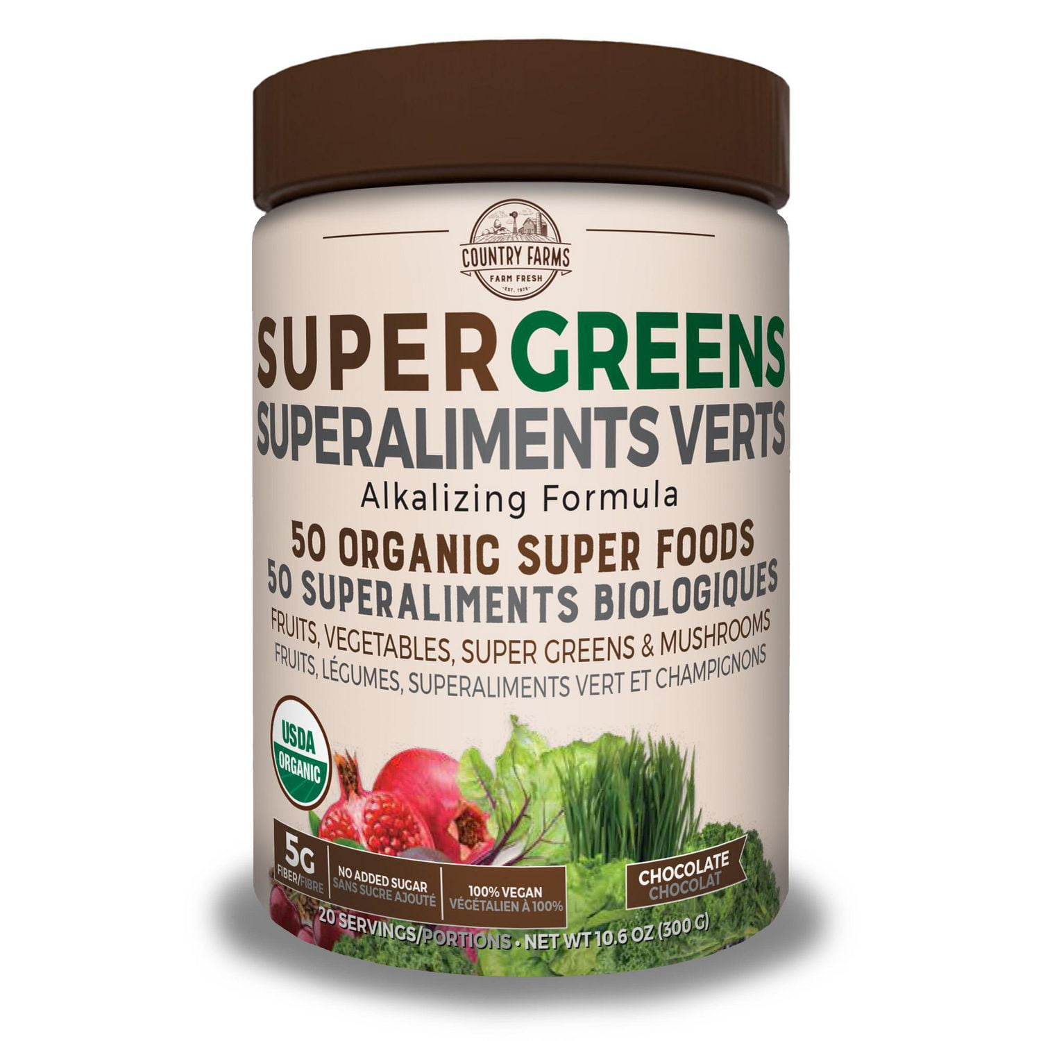 Country Farms Super Greens - Chocolate Flavour - Organic Whole Food ...