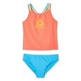 thumbnail image 1 of Reebok Girls Delta Cross Back Tankini & Scoop Bottom 2-Piece Set, Reebok Swimwear, 1 of 2