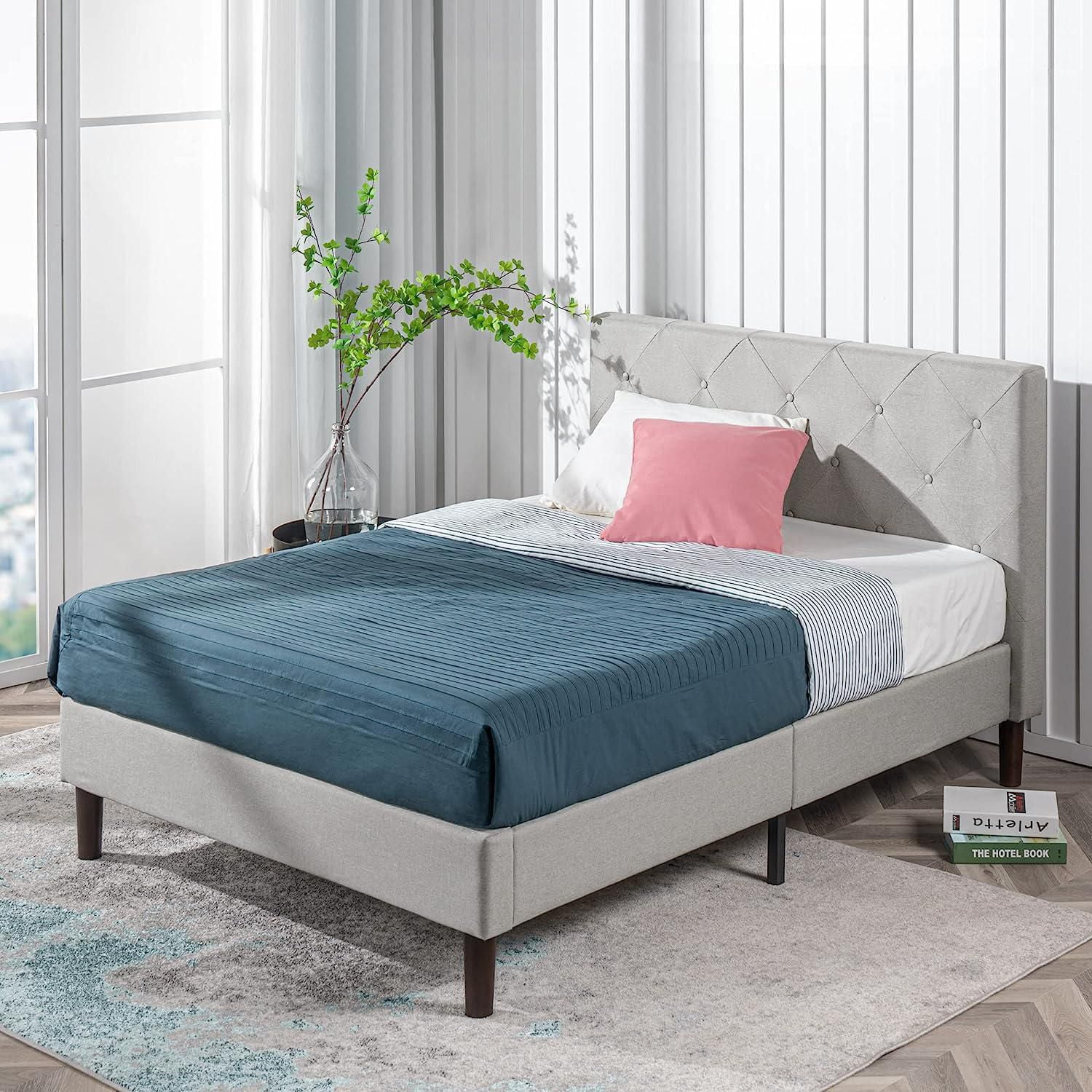 ZINUS Shalini Upholstered Platform Bed Frame / Mattress Foundation ...