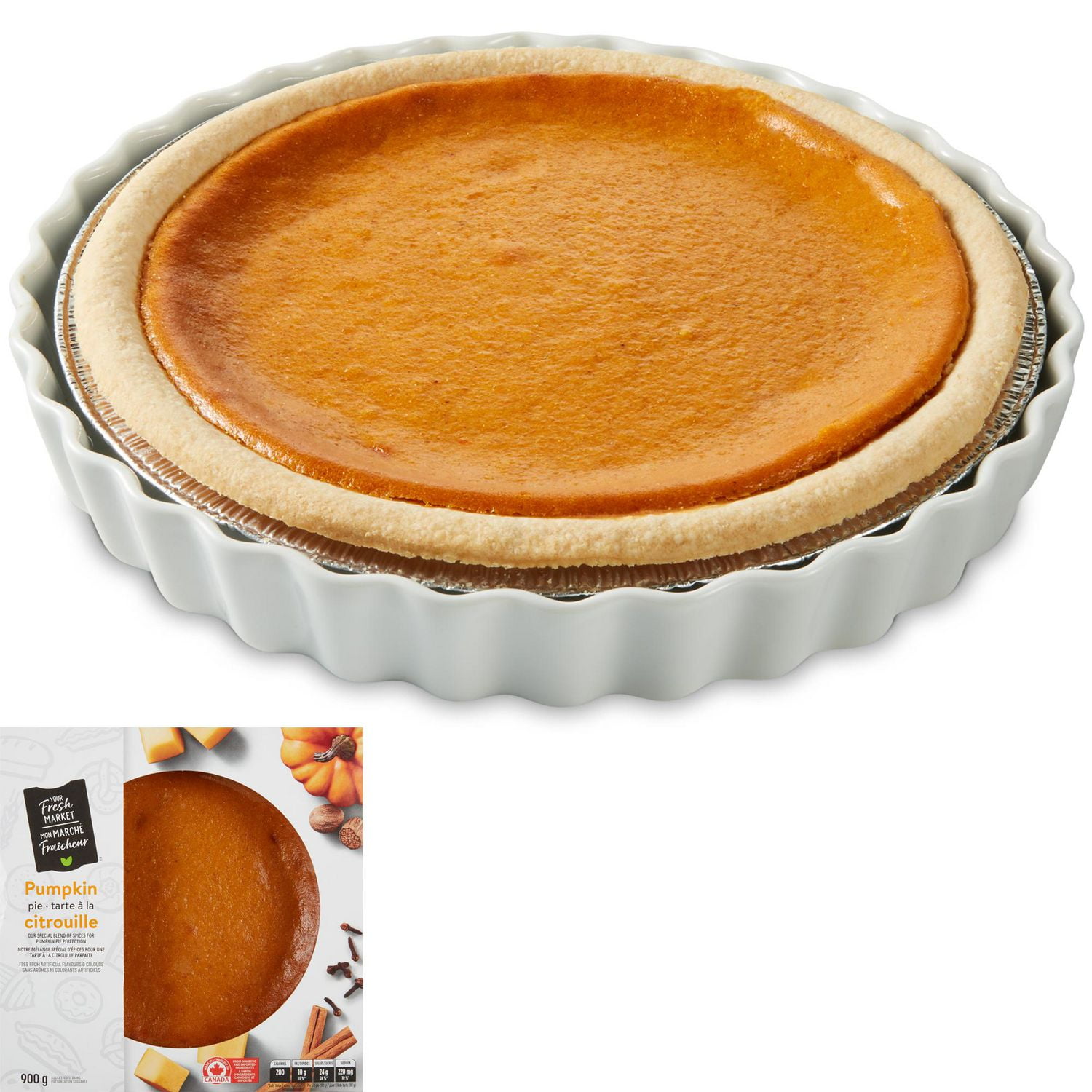 Your Fresh Market Baked 10 Pumpkin Pie 10 Inch 900 G Walmart Ca   6000200261163 