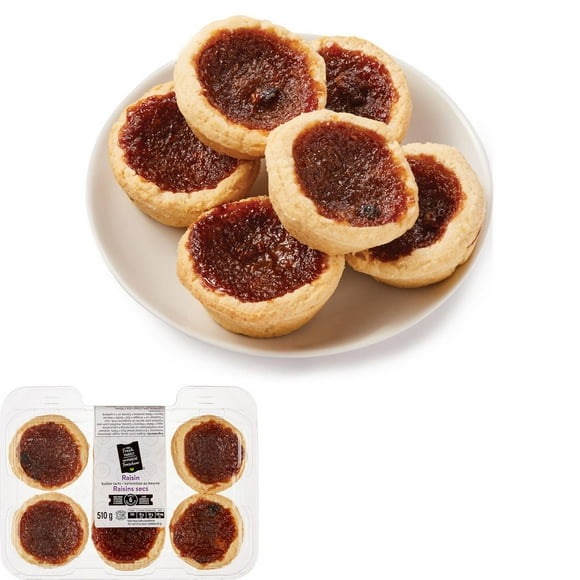 Your Fresh Market® Raisin Butter Tarts, 6ct, Quantity - 510 g