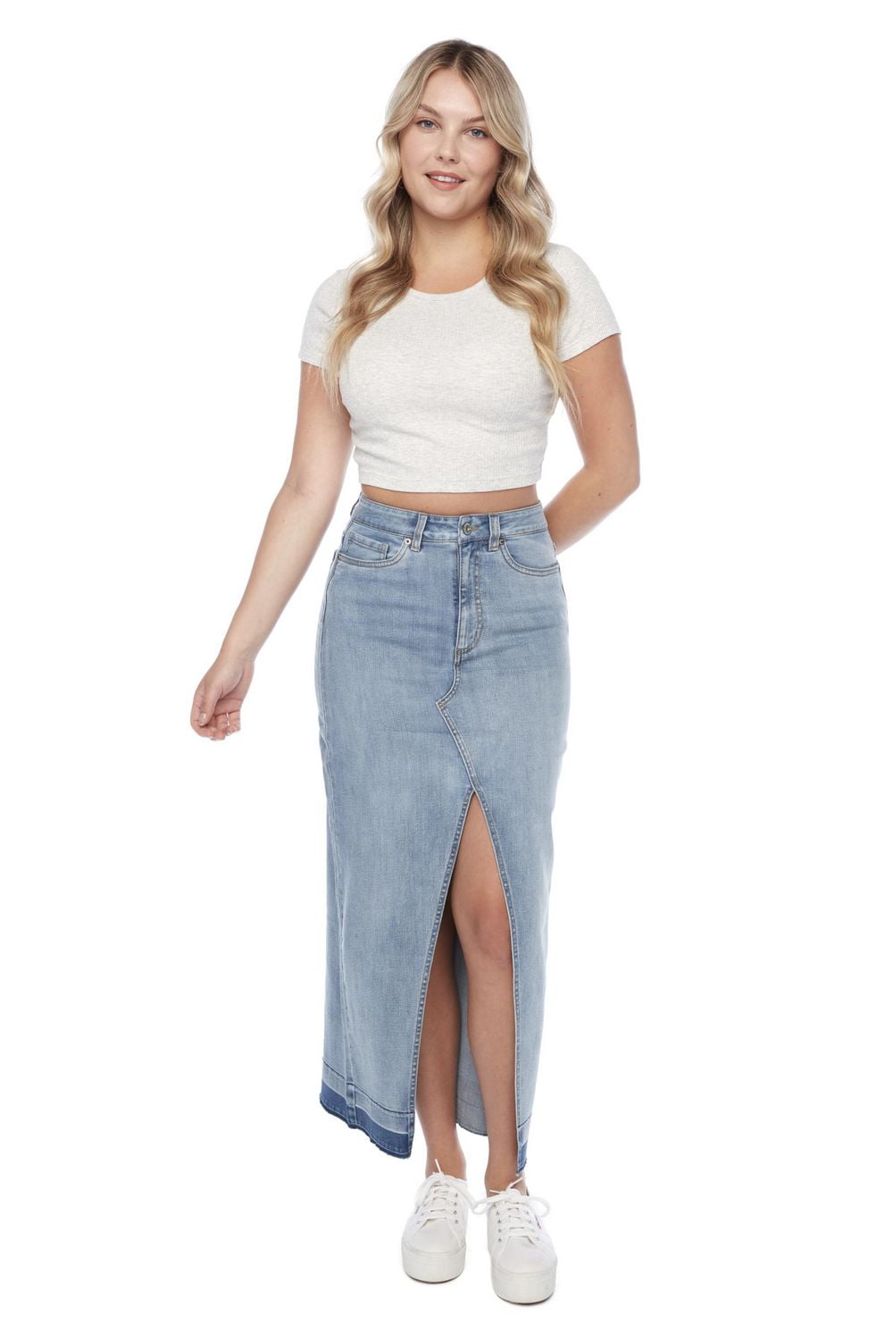 Jeaniologie Ladies Long Denim Skirt Size S XXL