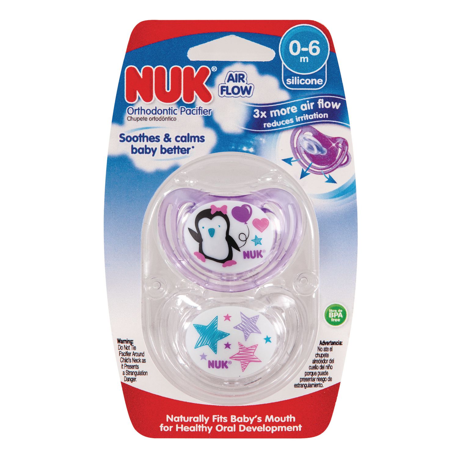 NUK AirFlow Orthodontic Pacifier, 2Pack, 06M Walmart Canada