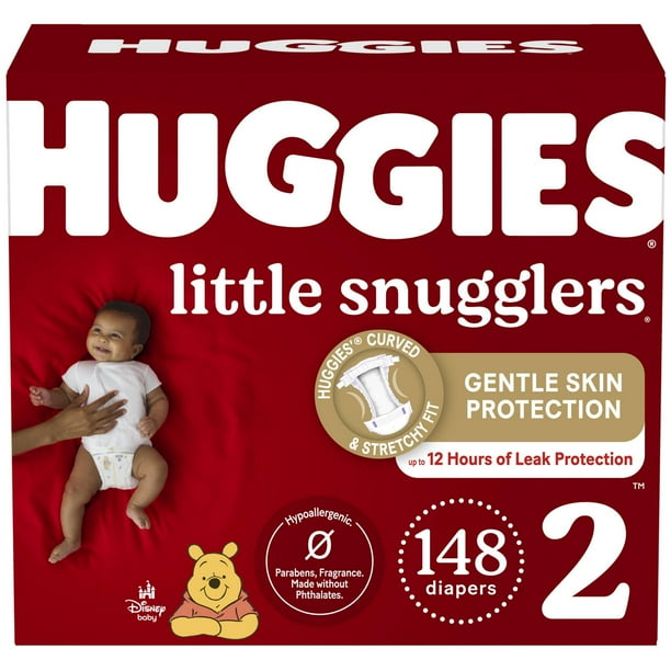 Couches pour bébés Huggies Little Snugglers, Emballage Mega Colossal