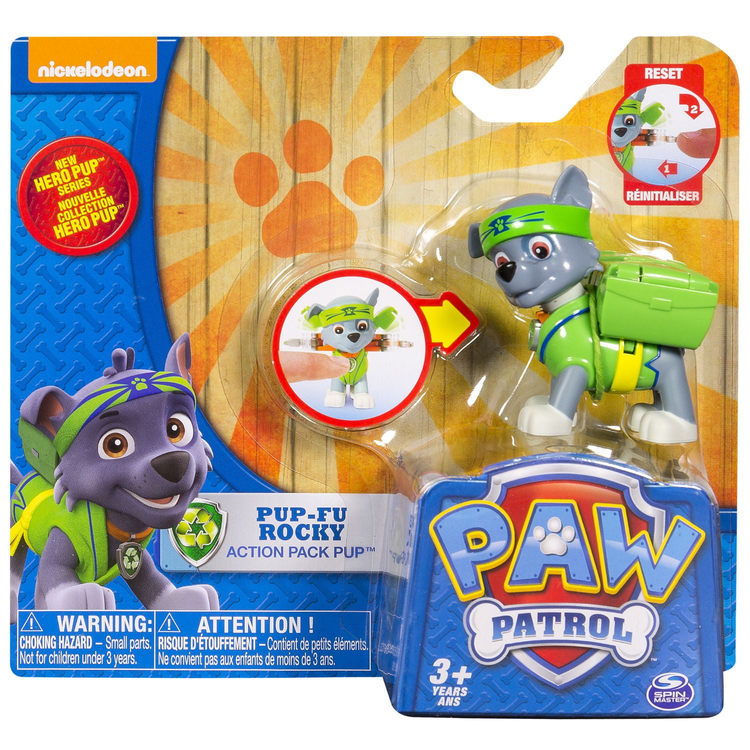 PAW Patrol Pup Fu Rocky Action Pack Pup Toy Walmart