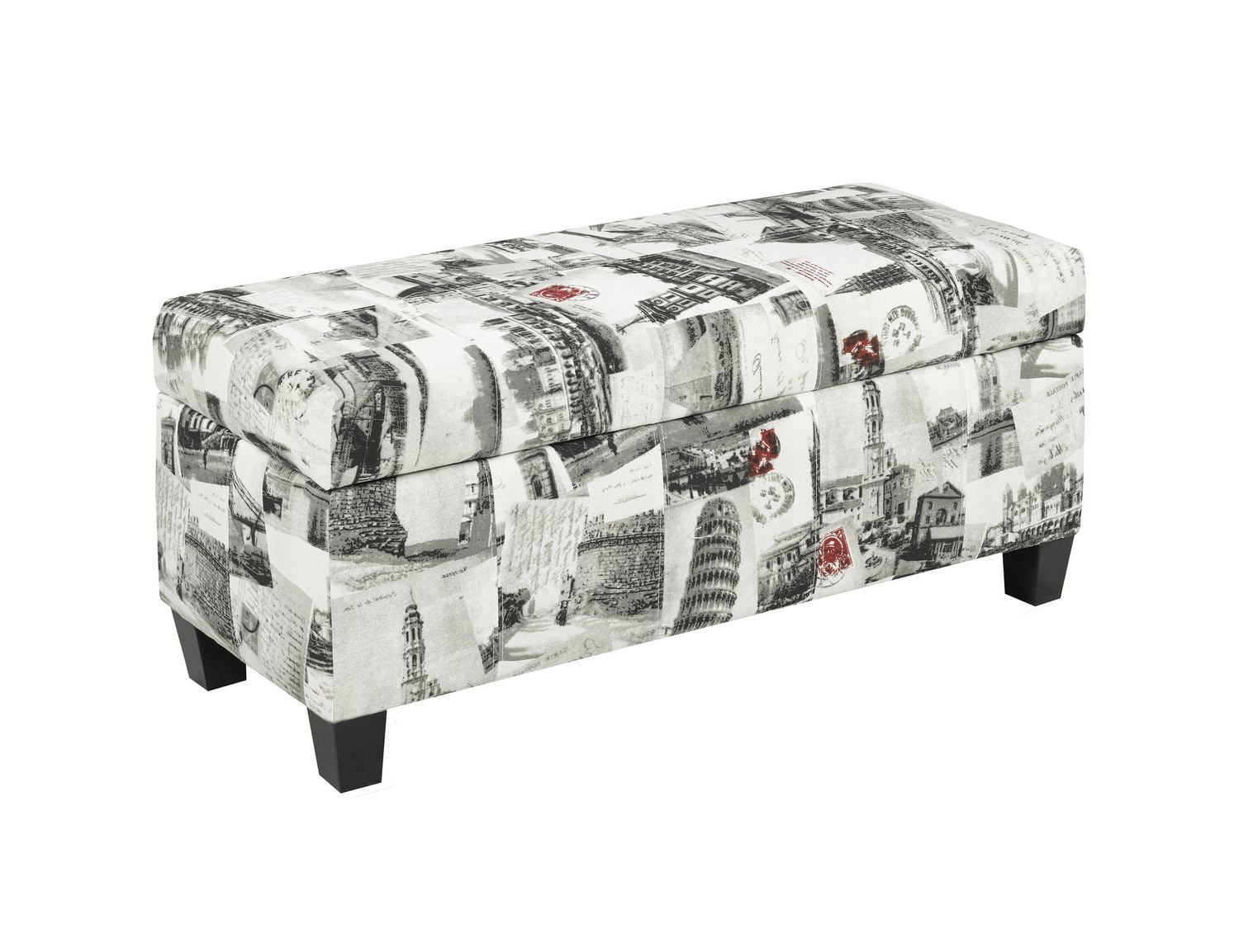 Brassex Storage Ottoman Printed Fabric Walmartca - brassex storage ottoman printed fabric walmartca -