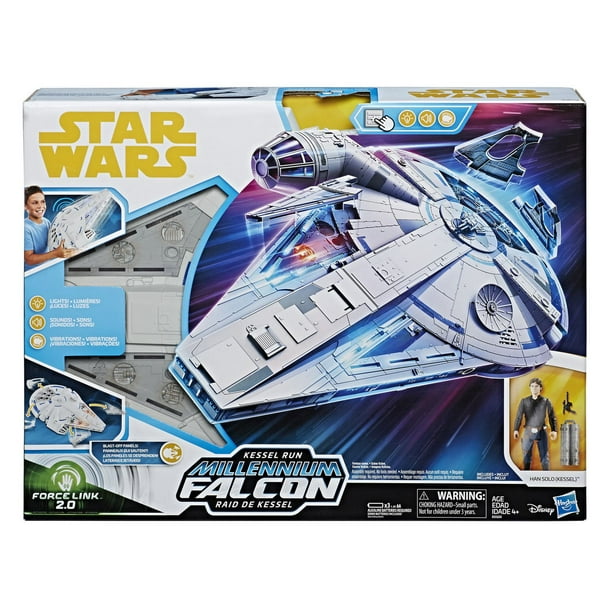 Star Wars - Vaisseau Deluxe Faucon Millenium et figurine Han Solo