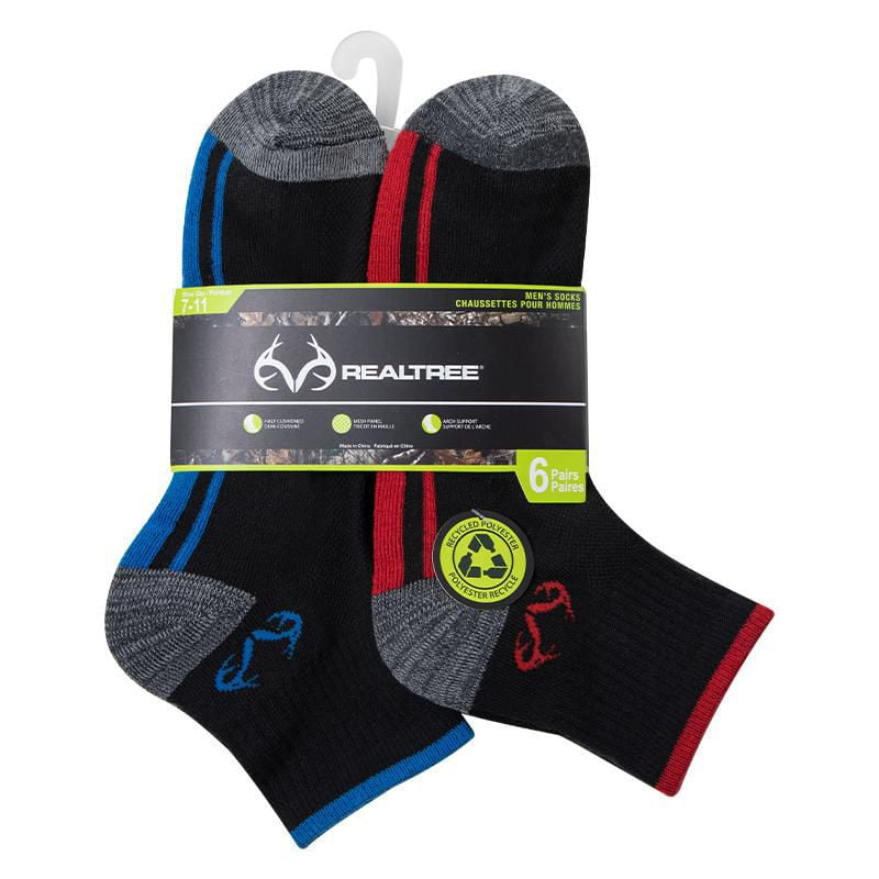 Real Tree Men s Ankle Socks 6 Pack Sizes 7 11 Walmart