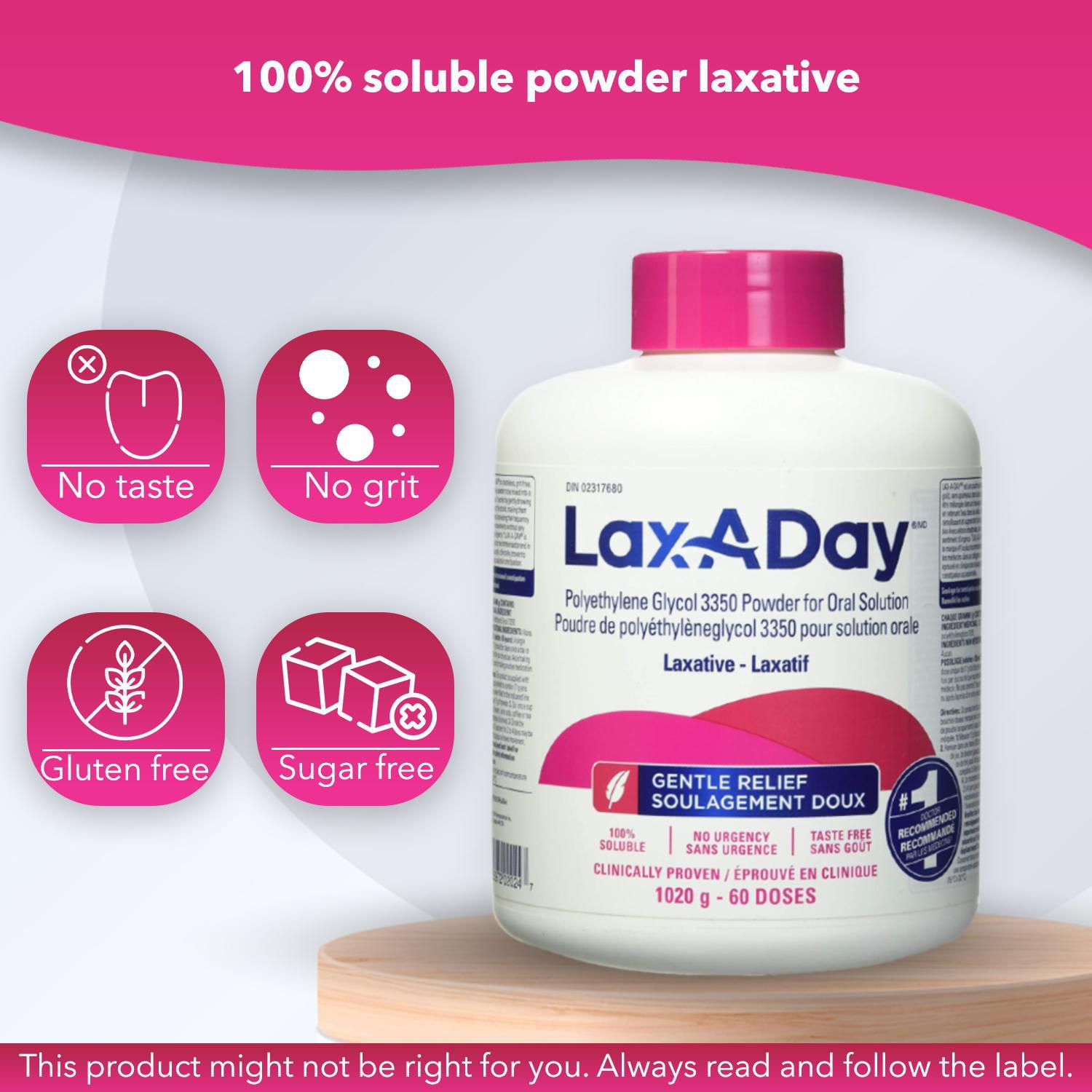 Lax-A-Day Laxatif 1020g - 60 Doses