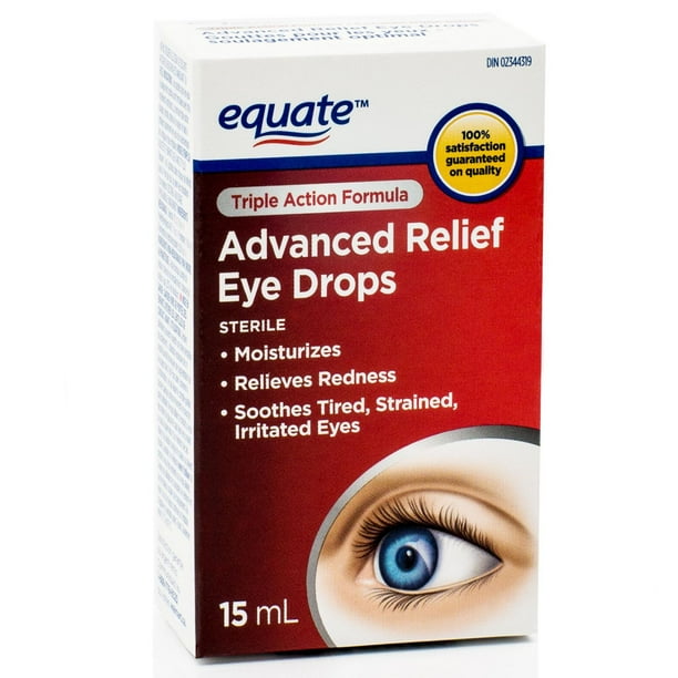 Equate Advanced Relief Eye Drops, Triple Action, Advanced Relief Eye