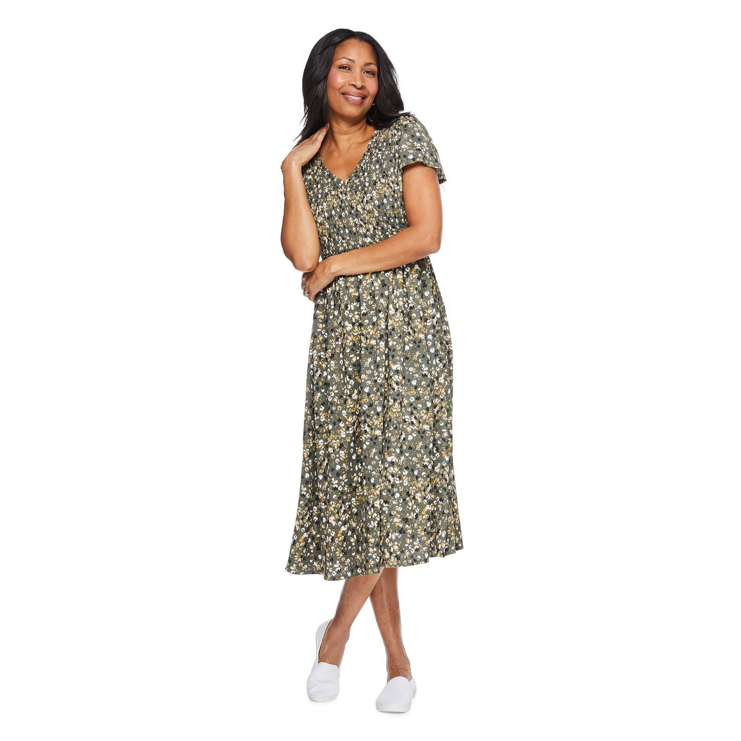 Iyla Women's Smocked Bodice Maxi Dress