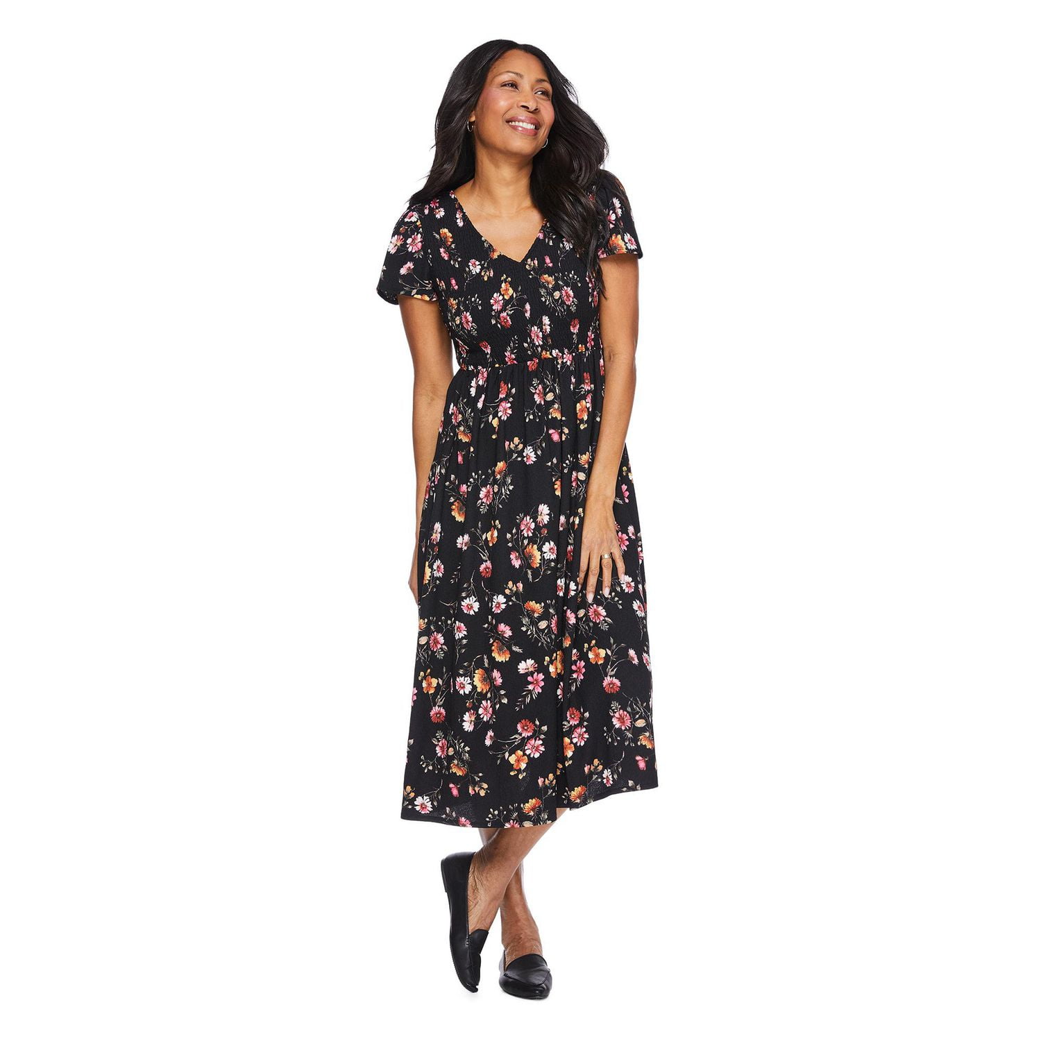 Iyla Women's Smocked Bodice Maxi Dress