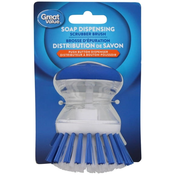 Great Value Soap Dispensing Scrubber Brush, Sold individually