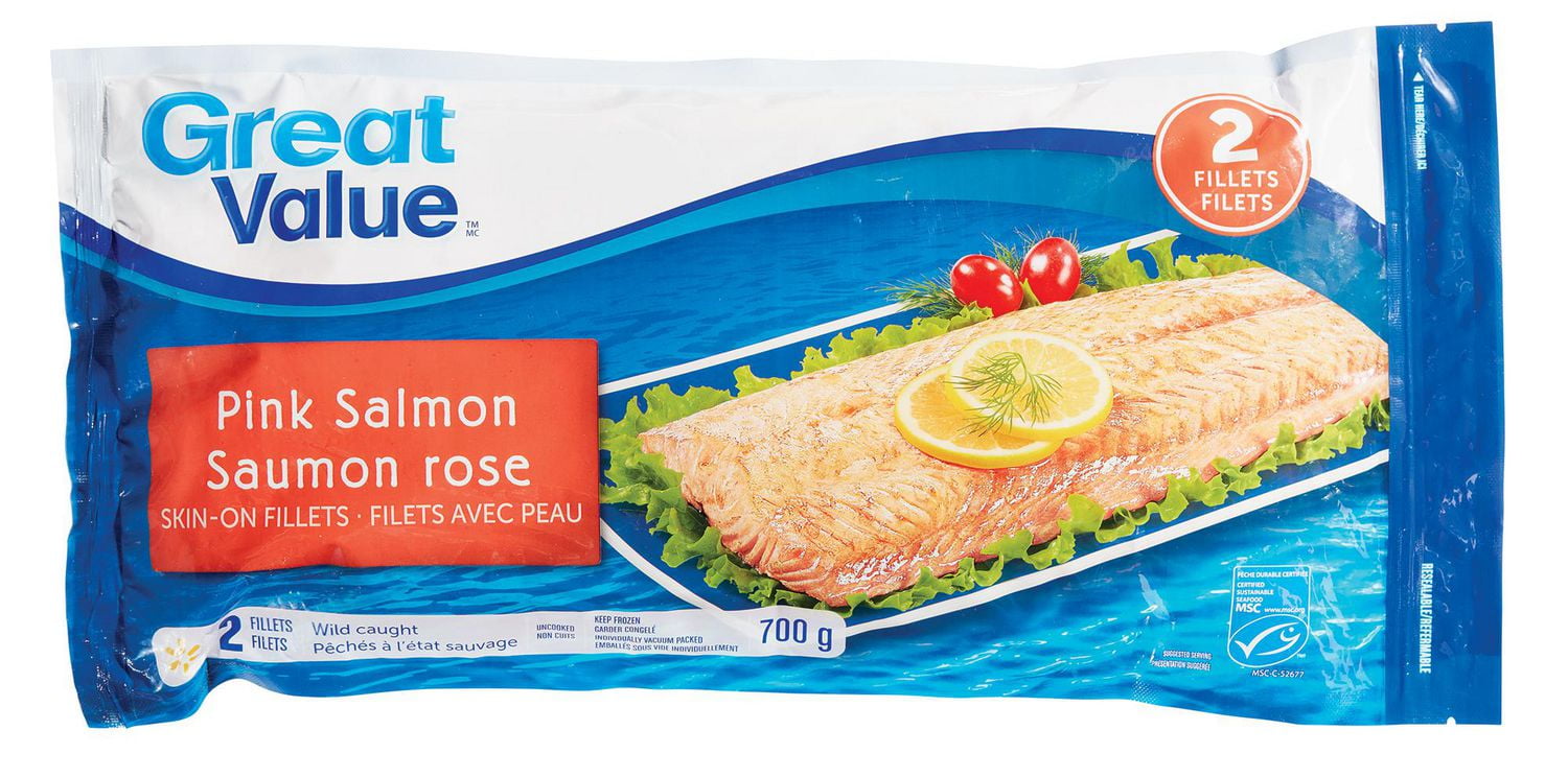 Great Value Pink Salmon SkinOn Fillets Walmart Canada