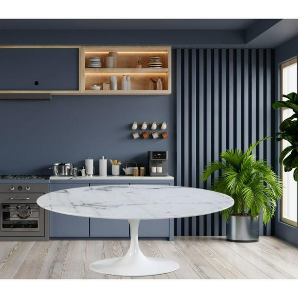 Oval marble dining table , Elegant Oval Dining Table with Marble Top ...