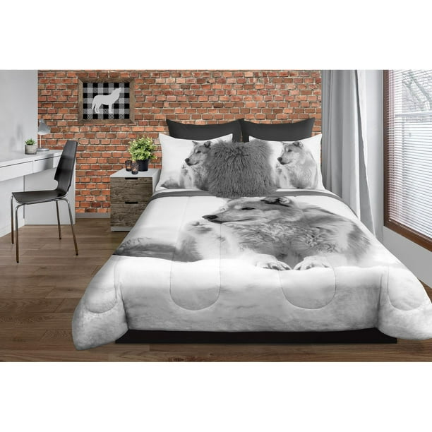 Home Essence York Faux Fur Comforter Set 